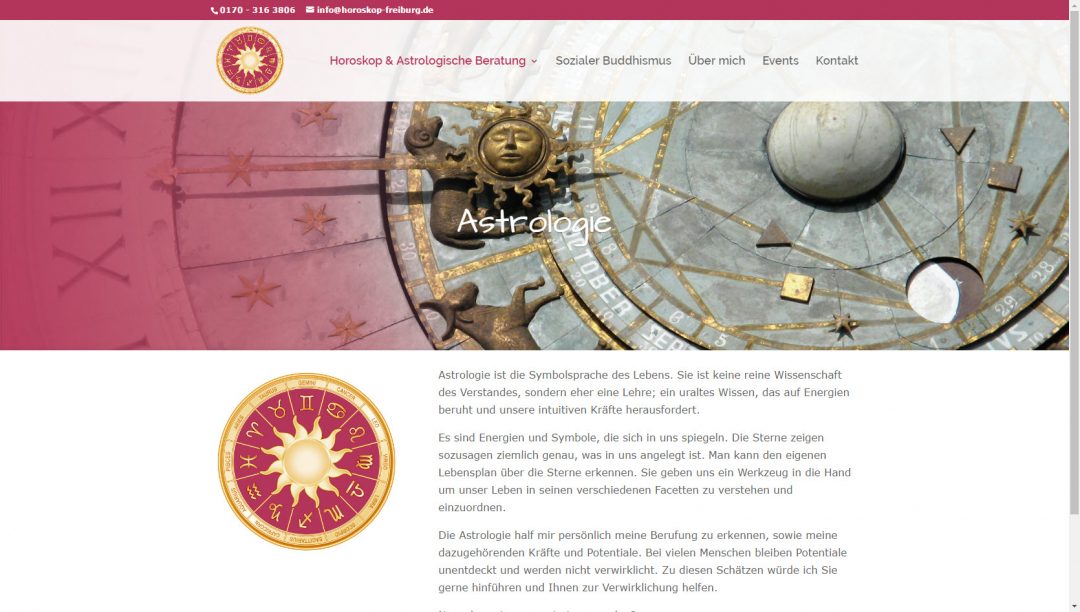 Webseite Horoskop & Astrologische Beratung, Gerda Labudde