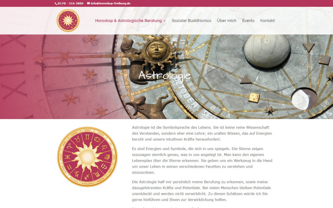 Webseite Horoskop & Astrologische Beratung, Gerda Labudde