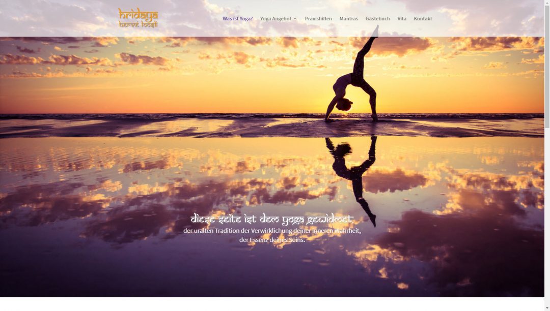 Webseite Hridaya Yoga, Hervé Loosli