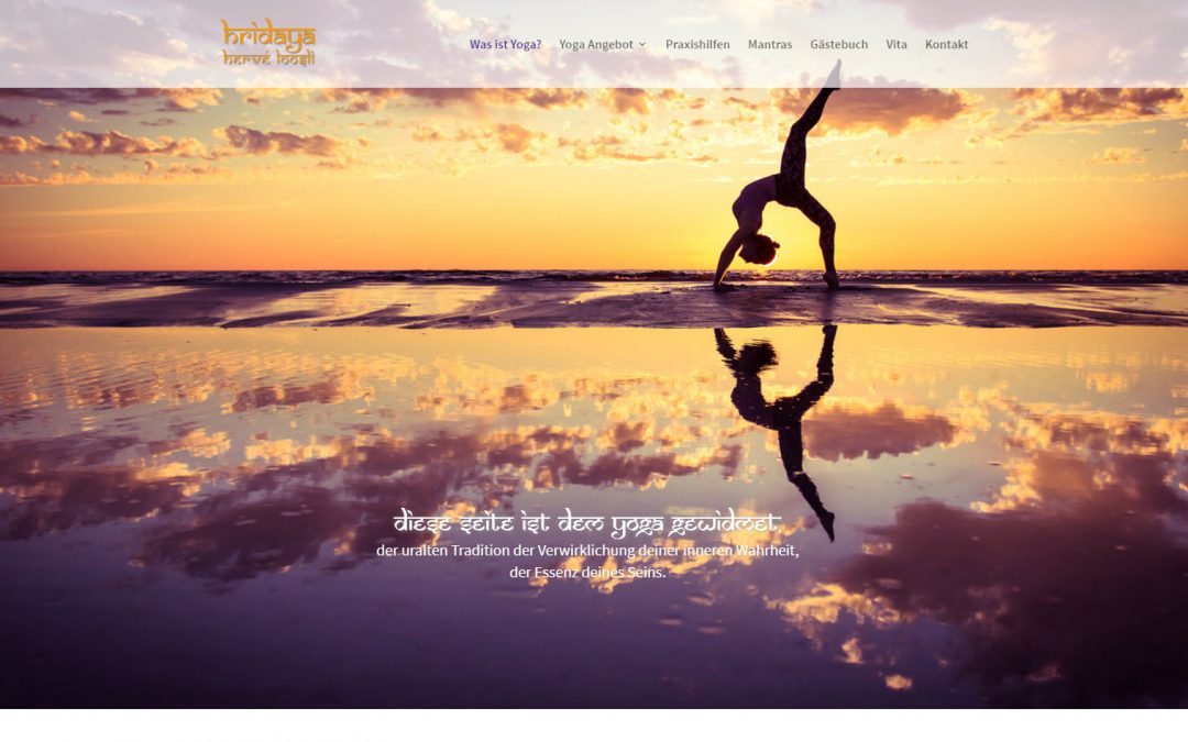 Webseite Hridaya Yoga, Hervé Loosli