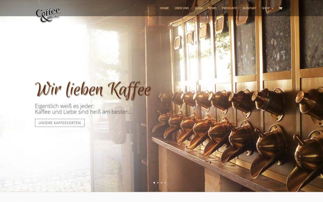 Webseite und Shop Coffee and more