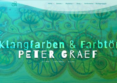 Webseite Peter Graef, Musiker und Lehrer für Stimme, Rhythmus, Klang