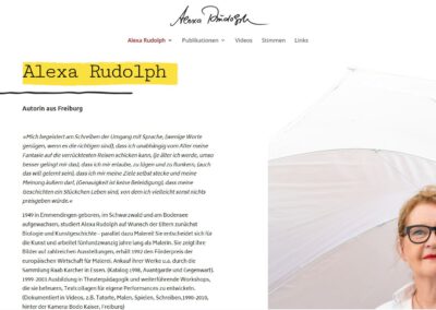 Webseite Alexa Rudolph, Autorin und Malerin