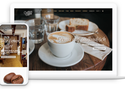 Webseite coffeeandmore Staufen | Webdesign Freiburg | web-rahmen.de