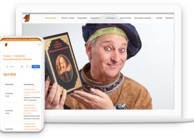 Webseite mit Veranstaltungskalender für Bernd Lafrenz | web-rahmen.de