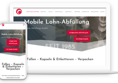 Webseite Mobile Lohnabfüllung | Webdesign Freiburg | web-rahmen.de