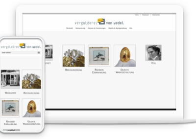 Webdesign Vergolderei von Wedel Staufen |Webdesign Freiburg | web-rahmen.de