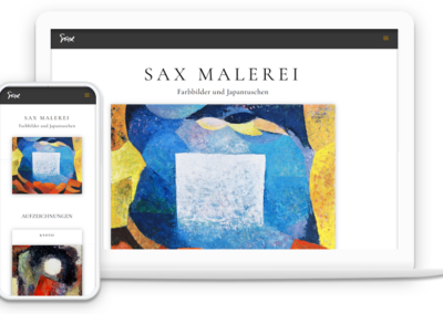 Webseite für sax Malerei im Engadin | web-rahmen.de